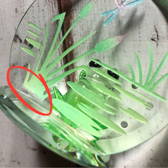 2001 Glass Baron Hand Crafted Frog w/Dragonfly & Crystals - Picture 10 of 14